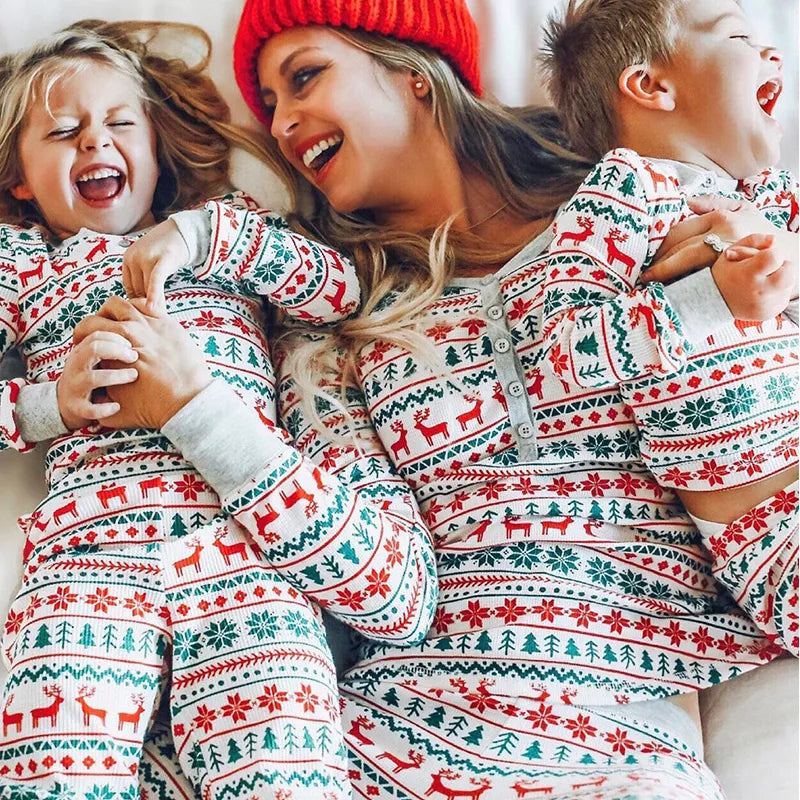 2023 Family Christmas Matching Pajamas Set Xmas Adult Kids Mother